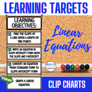 Linear Equations Learning Targets