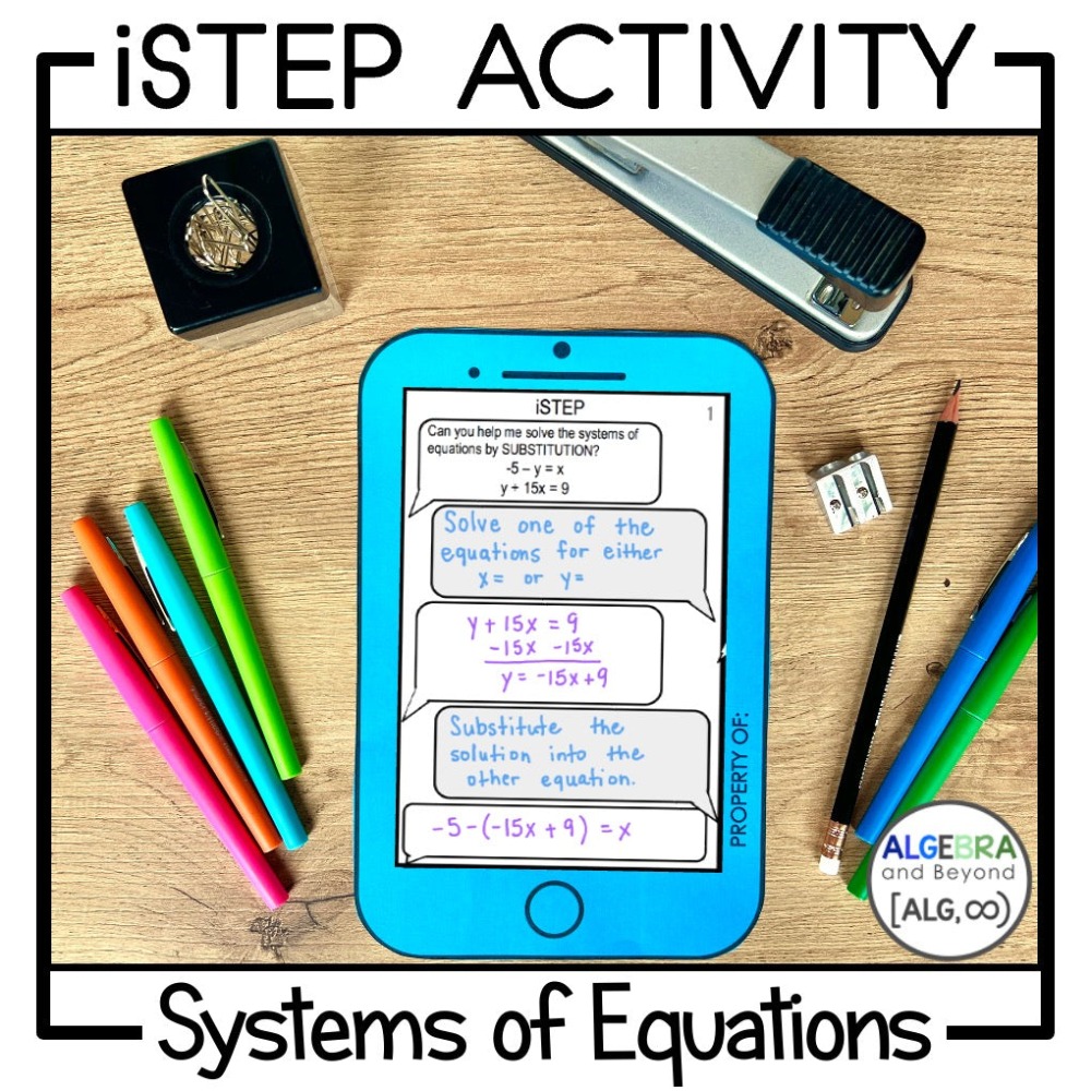 Systems of Equations Partner Activity